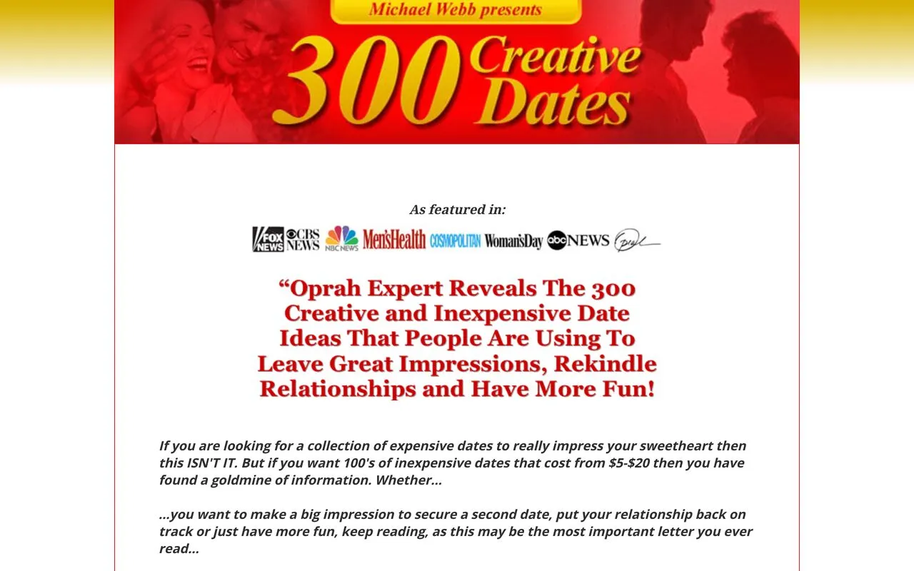 300 Creative Dates by Michael Webb