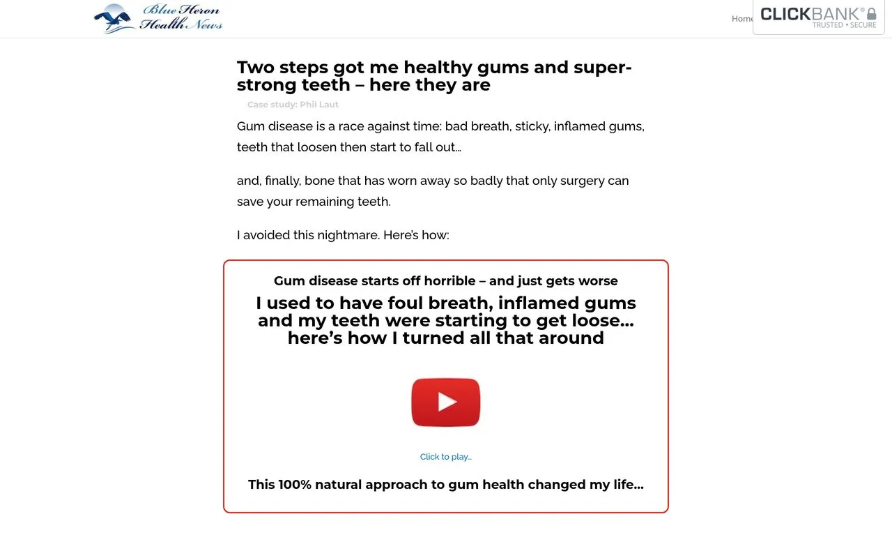 The Gum Disease Remedy (Blue Heron Health News)