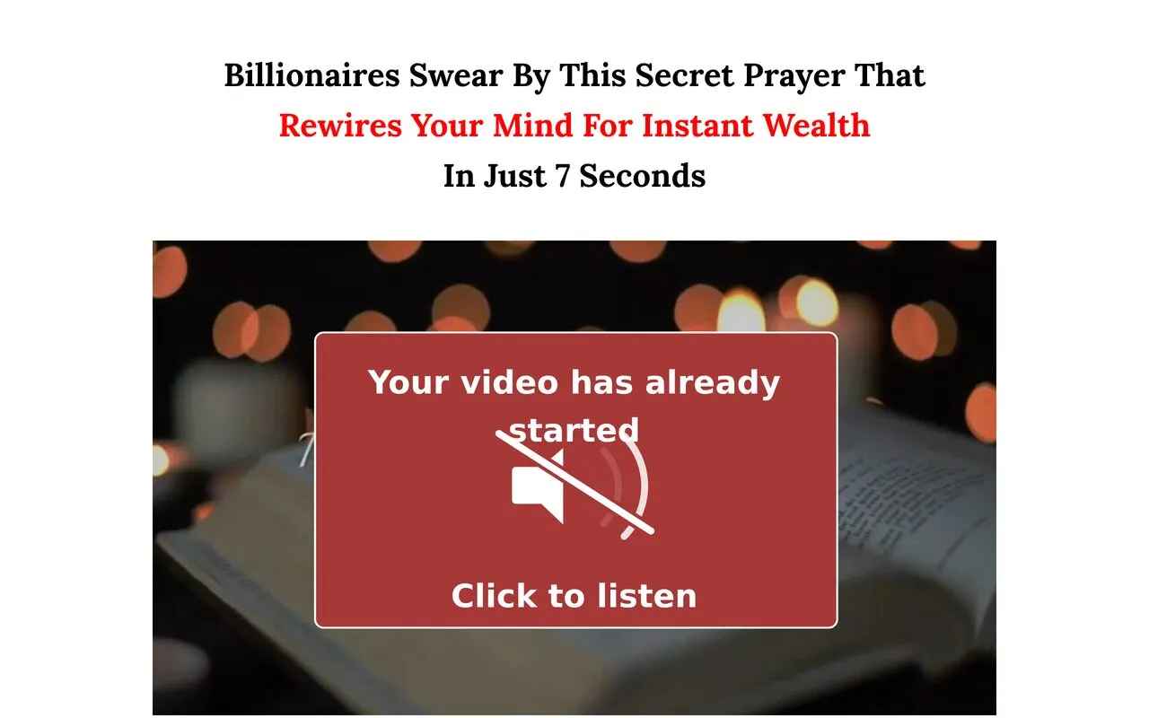 7 Seconds Wealth Prayer
